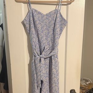 Dry Goods- Floral Blue Spaghetti Strap romper